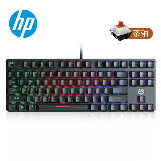 惠普（HP）K10GL机械键盘 有线电脑办公游戏键盘 87键